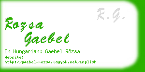 rozsa gaebel business card